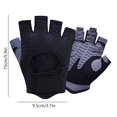 thumbnail image 3 of HaoXun Breathable Mesh Half Finger Workout Gloves for Men and Women - Non-Slip Gym Training Yoga Cycling Weight Lifting Gloves to Prevent Calluses, Black, 3 of 7
