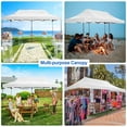 thumbnail image 4 of SANOPY 10'x20' Pop Up Canopy Waterproof Folding Tent Outdoor Easy Set-up Instant Tent Heavy Duty Commercial Wedding Party Shelter with 6 Removable Sidewalls, 4 Sandbags, Roller Bag, White, 4 of 13