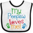 thumbnail image 3 of Inktastic My Peepaw Loves Me Boys or Girls Baby Bib, 3 of 4