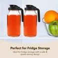 thumbnail image 2 of Behome  2 packs Glass Pitcher with Lid, 64 oz Mason Jar Pitcher with Wide Mouth, Heavy Duty Glass Container for Cold Brew Coffee, Iced Tea, Lemonade, 2 of 7