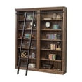 thumbnail image 3 of Martin Furniture Avondale 5-Adjustable Shelf 2 PC Tall Wood Bookcase in Wall Oak, 3 of 7