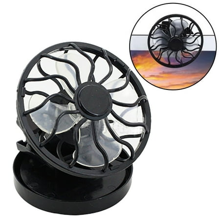 Portable Clip On Solar Cell Fan Sun Power Energy Panel Cooling Summer