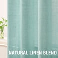 thumbnail image 2 of Living Room & Bedroom Divider, Sliding Set of 2 Semi-Transparent Linen Look Curtains, 2 of 5