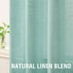 thumbnail image 2 of Cortinas Laklulu con aspecto de lino, semitransparentes, para sala de estar, dormitorio, divisor de ambientes, juego de 2 cortinas deslizantes, 2 of 5