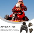 thumbnail image 2 of Minnieouse Sombrero Guantes Kit Diseño de orejeras Manoplas de punto para niños con patrones de dinosaurios Animal Accesorios de invierno Regalo de Año Sombreros Gris verdoso L 4-5 ans Minnieouse AP009413-09B, 2 of 6