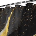 thumbnail image 3 of Black and Gold Marble Layered Waves Pattern Shower Curtain 72"x84" ,Bathroom Decorative Shower Curtains Set with 12 Hooks,Modern Waterproof Washable Shower Curtain, 3 of 5