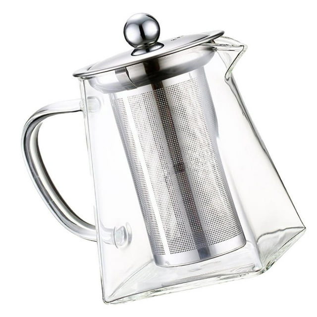 Glass Teapot Kettle With Infuser - Loose Leaf Tea Pot 9/15/ Tea Maker - Tea Pot Strainer For Blooming, Flowering, Loose Tea 450ml