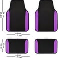 thumbnail image 4 of Flying Banner Car Seat Covers Front Seats Rear Bench Polyester car seat Protectors Easy installations Rear Bench Split Classic Man Lady Truck (Full Set - Low Back - Combo Pack, Black Purple), 4 of 8