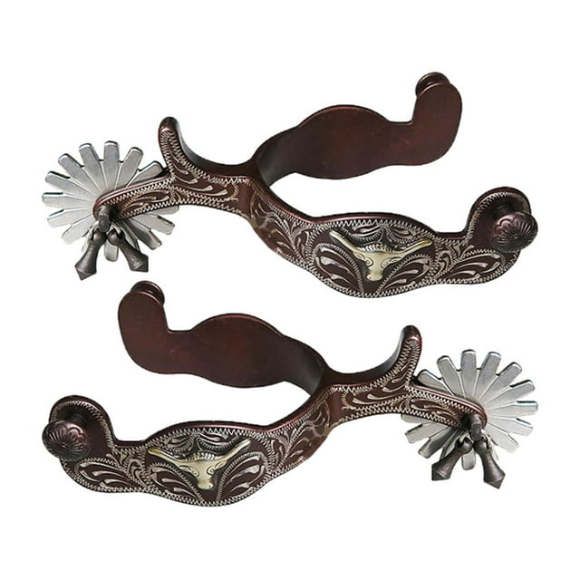 2 piezas de botas antiguas para montar a caballo estilo vaquero occidental para entrenamiento ecuestre Marrón