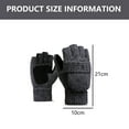 thumbnail image 2 of Guantes de lana con aislamiento térmico sin dedos para mensajes de texto para mujeres y hombres, guantes convertibles de punto cálidos de invierno con solapa, 2 of 6