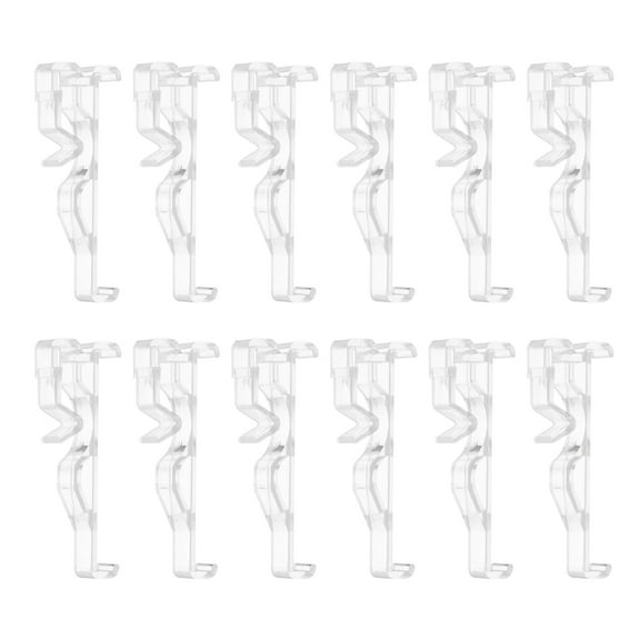 12 Pack 2.5 Inch Clear Valance Clips, Hidden Window Blind Valance Retainer Holder for Horizontal Blind, Style6