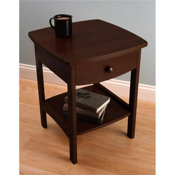 Antique Walnut Beechwood NIGHT STAND WITH DRAWER