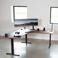 thumbnail image 2 of VIVO Dark Walnut 71x71 inch Curved Corner Table Top for Sit to Stand Desk Frames, 2 of 8