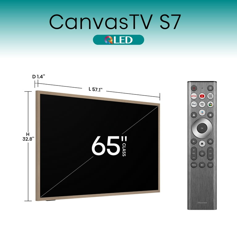 Hisense 65-Inch QLED 4K S7N CanvasTV Series Dolby Vision HDR Smart