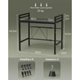 thumbnail image 2 of Soporte Extensible para microondas, Estante para Cocina, Altura Ajustable Estante para microondas, Organizador de Cocina, 2 Niveles con 8 Ganchos, Kitchen Shelves, Negro, 2 of 9