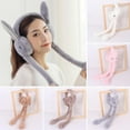 thumbnail image 1 of Dengjunhu Women & Girls Cute Pop Up Moving Ear Bunny, Fine Plush Cold-resistant Rabbit Ear muff, Ear Warmers, Headbands - Winters/Outdoor, 1 of 8