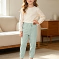 thumbnail image 2 of Maean Little Girls Thermal Leggings Toddler Kids Fall Winter Warm Comfy Bottoms Soft Stretchy Legging, 2 of 7