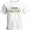 thumbnail image 1 of Camisetas casuales de manga corta con estampado de conejo de Pascua para hombre, 1 of 8