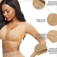 thumbnail image 3 of Womens Shapewear 3/4 Sleeve Arm Shaper Front Closure Compression Bra Post Surgery Posture Corrector Tank Top, 3 of 5
