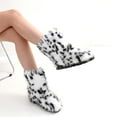 thumbnail image 3 of Women's faux fur boots furry snowshoes elegant and stylish booties warm and comfortable non-slip outdoor flats, 3 of 4