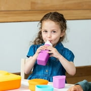 OmieBottle for OmieBox - Silicone liquid hydration accessory with straw - Pink - by OmieLife