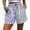 *Blue, variant on Women's Striped Elastic Waist Drawstring Shorts,Casual Shorts with Pockets Red,Women's Plus L