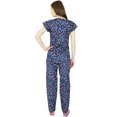 thumbnail image 6 of Bimba Women Cotton Night Wear Pajama Set Short Sleeve Shirt with Pyjamas- Blue, 6 of 6