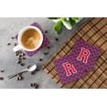 thumbnail image 3 of Carolines Treasures CJ1054-FC-Parent Set of 4 Letter Chevron Yale Blue and Crimson Foam Coasters Set of 4 CJ1054, 3 of 3