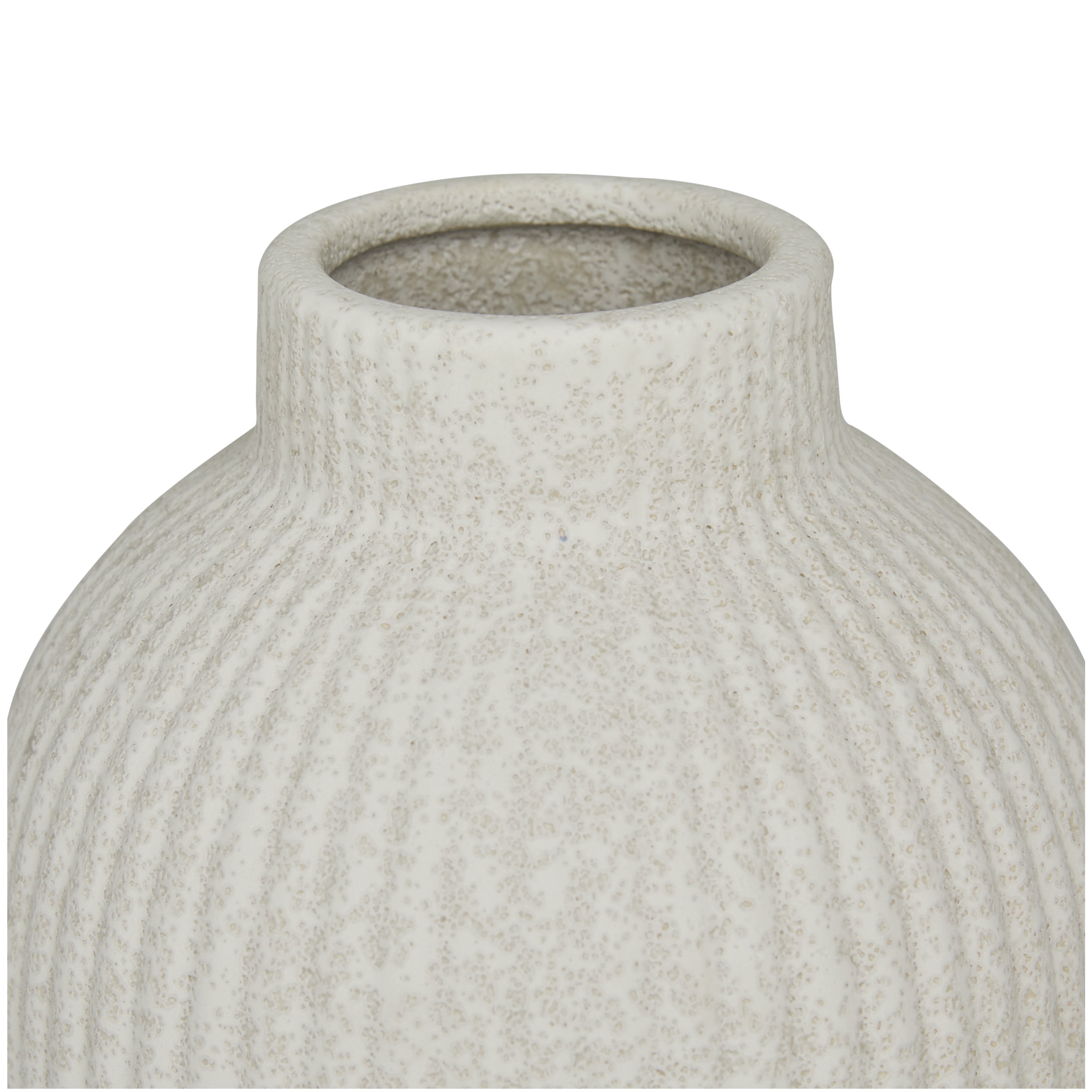 CosmoLiving by Cosmopolitan 9", 11"H Ceramic Modern Vase, White, 2-Piece