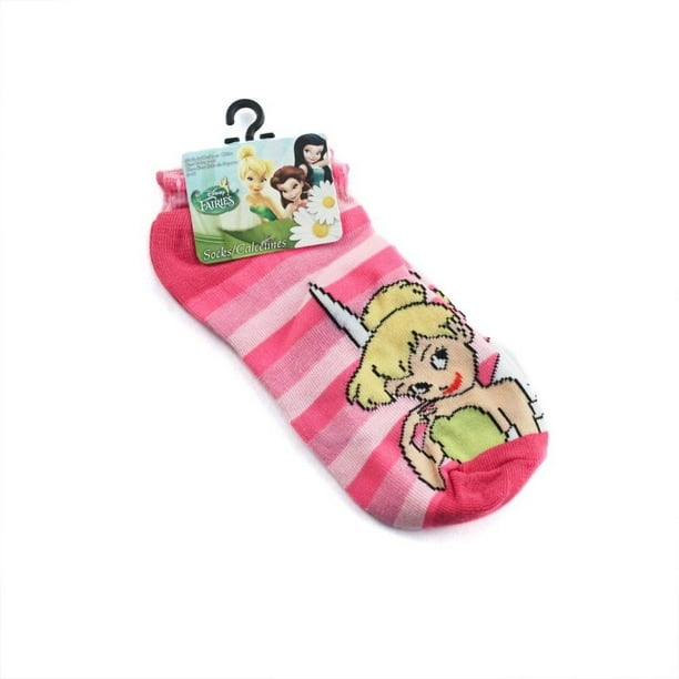 Disney Disney Fairies Tinkerbell Girls Soft Stretch Ankle Socks Size