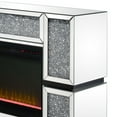 thumbnail image 2 of Electric Fireplace with Mirror Panel Framing and Faux Crystals Inlay,Silver, 2 of 5
