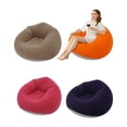 thumbnail image 3 of 4 Pcs Bean Bag Chairs for Adults Portable Inflatable Chairs with Air Pump Blow up Couch Folding Inflatable Couch Lazy Sofa for Reading Living Room Camping-Coffee+Orange+Red+Dark Blue, 3 of 15