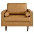thumbnail image 6 of Modway Valour Mid-Century Leather Solid Print Tufted Armchair, Tan, 6 of 9