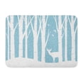 thumbnail image 1 of SIDONKU Blue Wonderland Forest in Winter and Deer Tree Christmas Beauty Doormat Floor Rug Bath Mat 23.6x15.7 inch, 1 of 1