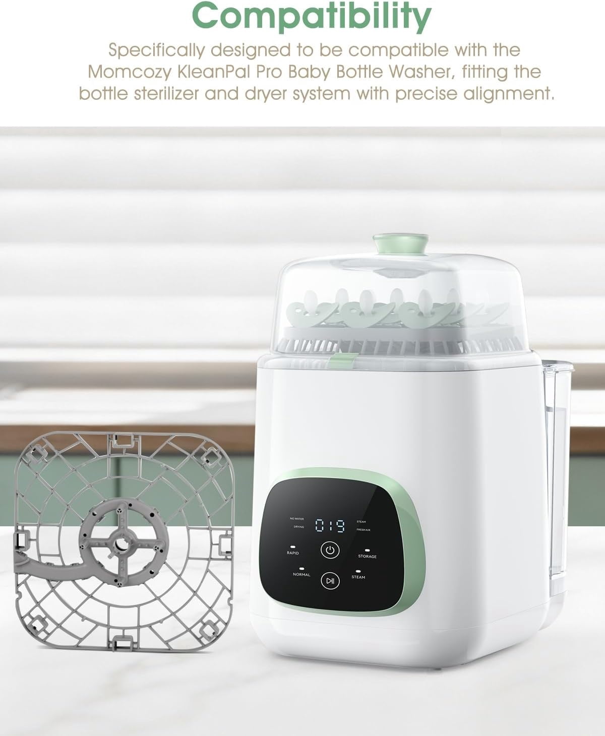 w Replacement Base Tray for Momcozy Bottle Washer, Bottom Tray Compatible with MomCozy KleanPal Pro & Grownsy EaseClean Bottle Washer Pro
