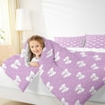 thumbnail image 3 of Manfei Ribbon Bow Knot Bedding Comforter Set,Princess Bowtie Twin Comforter Sets,Purple White Bedding Set For Teens,Luxury Bedroom Decor Reversible,2-Piece, 3 of 7
