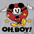 thumbnail image 3 of Disney - Mickey Mouse - Oh Boy! - Juniors Cropped Cotton Blend T-Shirt, 3 of 5