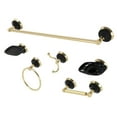 thumbnail image 3 of Kingston Brass BAK9110BB2 Water Onyx Bathroom Accessory Set, Brushed Brass - 6 Piece, 3 of 5