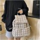 thumbnail image 3 of LHSHID Quilted Backpack for Women Lightweight Puffer Drawstring Padding Hiker Back Pack Travel Backpack College Gym Bag, 3 of 7