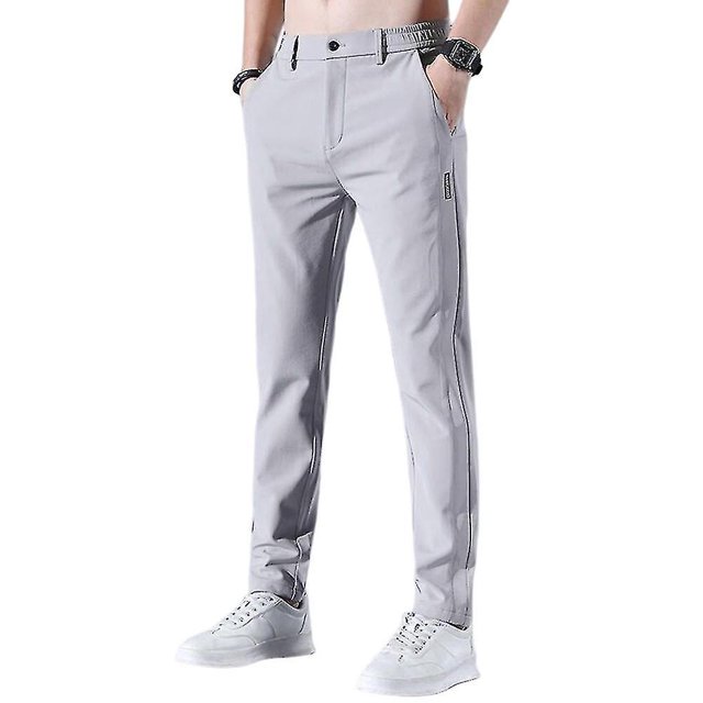 Pantalones de golf para hombre Pantalones de ocio largos y cómodos de secado rápido con bolsillos Fs
