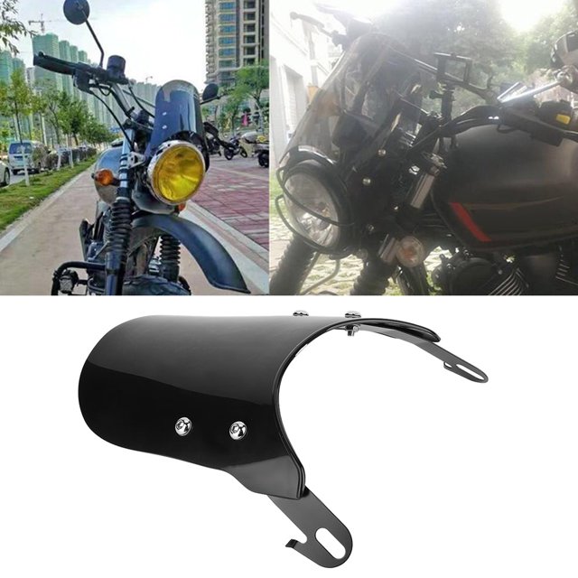 Motoclicleta parabrisas, deflector de viento respetuoso con el medio ambiente, instalácico simple de reemplazo universal para para accesorios de motos