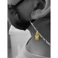 thumbnail image 2 of Silvertone Yellow Paw Flip Flop Silvertone Face Mask Necklace, 2 of 2