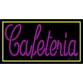 thumbnail image 1 of Cursive Cafeteria 1 LED Neon Sign 13 x 24 - inches, Clear Edge Cut Acrylic Backing, with Dimmer - Bright and Premium built indoor LED Neon Sign for restaurant window and interior decor., 1 of 7