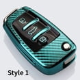 thumbnail image 1 of Car Key Fob Cover Case Protector Carbon Fiber Style TPU Remote Car Key Fob Cover Case Shell for Audi A1 A3 Q3 TT, 1 of 3