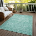 thumbnail image 6 of Addison Rugs Chantille Indoor/Outdoor Transitional Damask Aqua Washable Rectangle Rug, 8' x 10', 6 of 6
