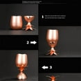 thumbnail image 6 of Cocktail Glasses, Creative Pineapple Tumbler Cocktail Cups, Pineapple Shaped Copper with Lid Modern Grid Design Beer Mugs Drinking Bar Accessories Wine Set(Silver), 6 of 8