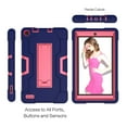 thumbnail image 5 of SOATUTO for All-New Fire 7 2019/2017(9th Gen,7th Gen)Tablet,Heavy-Duty Drop-Proof and Shock-Resistant Rugged Hybrid with Built-in Stand Case - Navy+Pink, 5 of 7