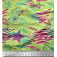 thumbnail image 1 of Soimoi Modal Satin Fabric Star & Diagonal Stripe Print Sewing Fabric Yard 42 Inch Wide, 1 of 3