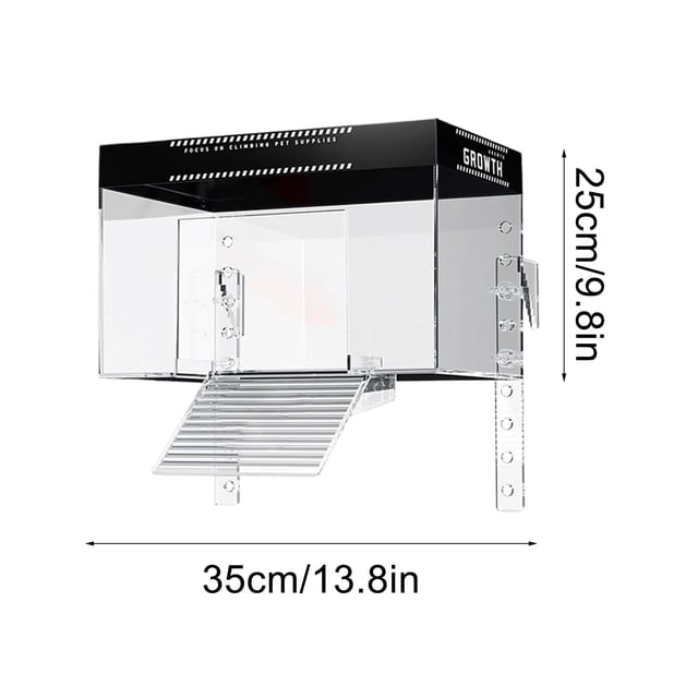 Large Acrylic Turtle Platform for Aquarium, Reptile Basking Ramp with Non-Slip Surface, Sunbathing Terrace for Tanks Terrariums and Amphibian Habitat Enclosures