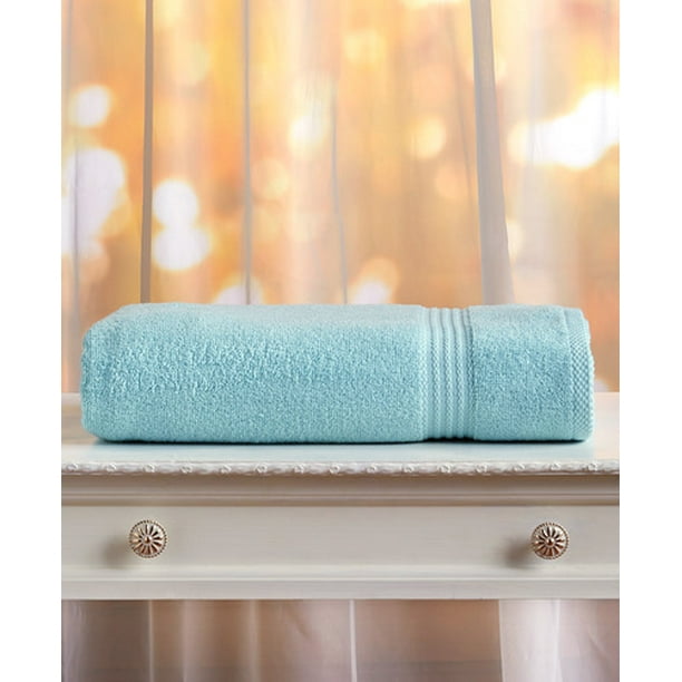 Oversized Zero Twist Pastel Cotton Bath SheetsSeaform Blue Walmart